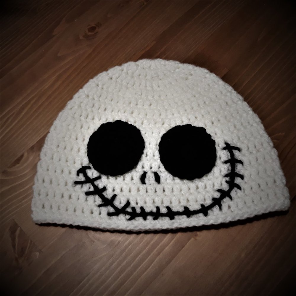 Skeleton Beanie- Brand New- Handmade by Me